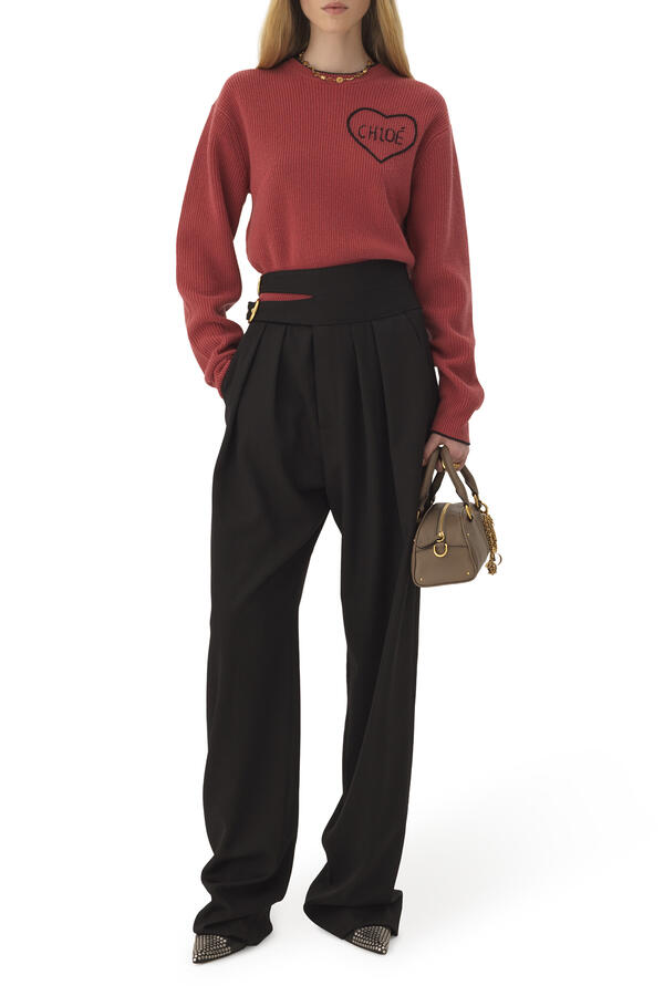  Cropped Fitted Logo Jumper