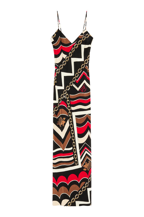 Istrice Print Long Dress