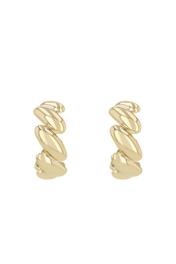 Gold San Marco Huggie Hoops, 14K Yellow Gold