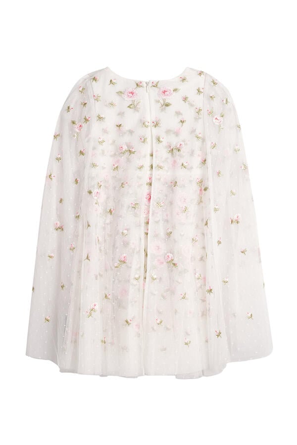 Kids Rose Bloom Cape Dress