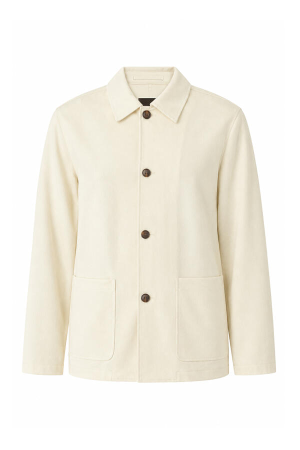 Four-Button Jacket in Moonsoft Cotton