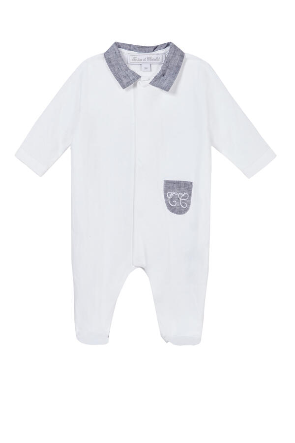 Kids Collar Color Contrast Pajama