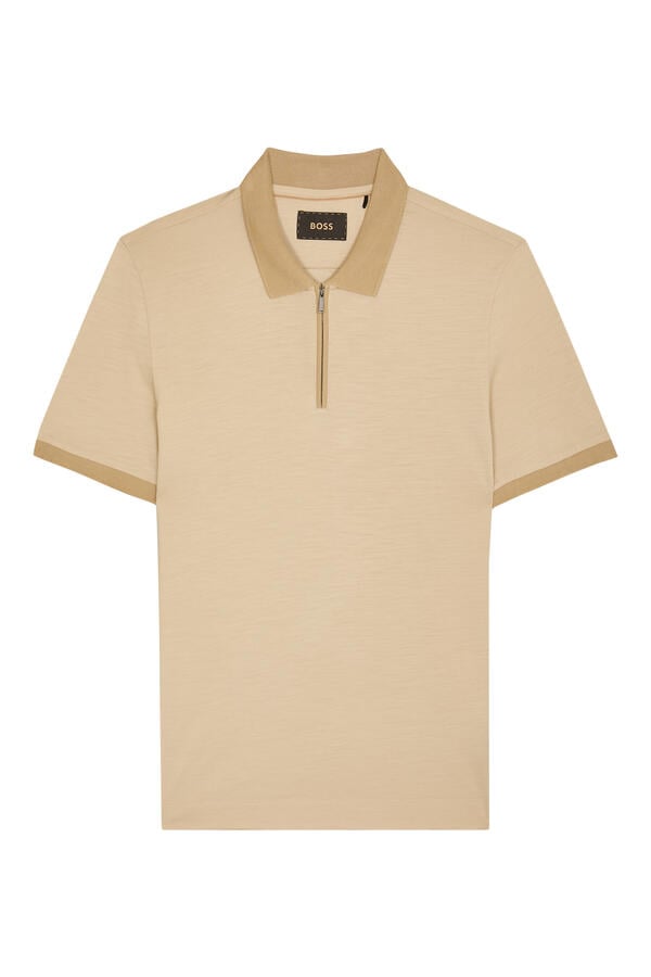 L-Payrot Zipper Placket Polo Shirt