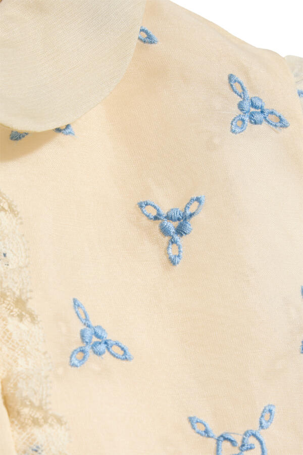 Kids Embroidered Silk Dress