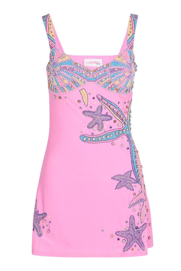 Crescent Shell Mini Dress