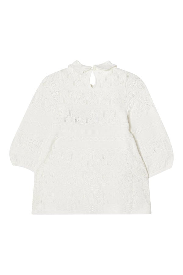 Kids See Through Detail Collar Dress