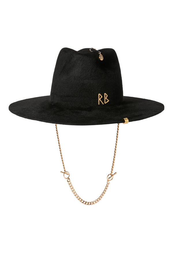Chain Strap Fedora Hat 