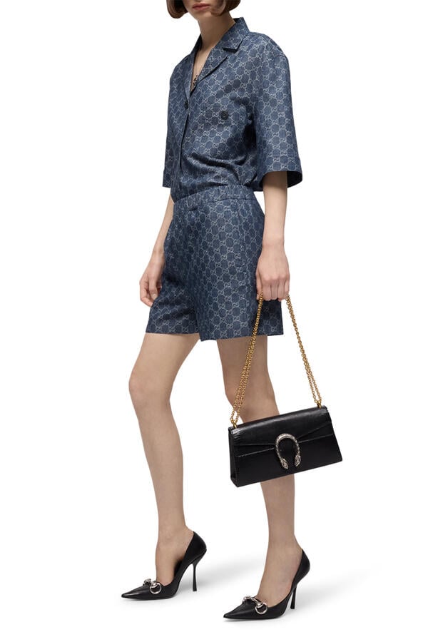 GG Cotton Denim Jacquard Shirt
