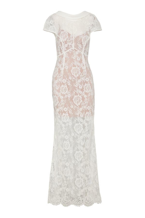 Lace Scoop Back Maxi Dress