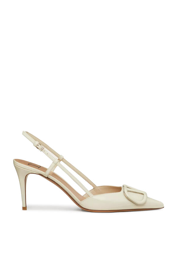  VLogo Signature Patent Leather 80 Slingback Pumps