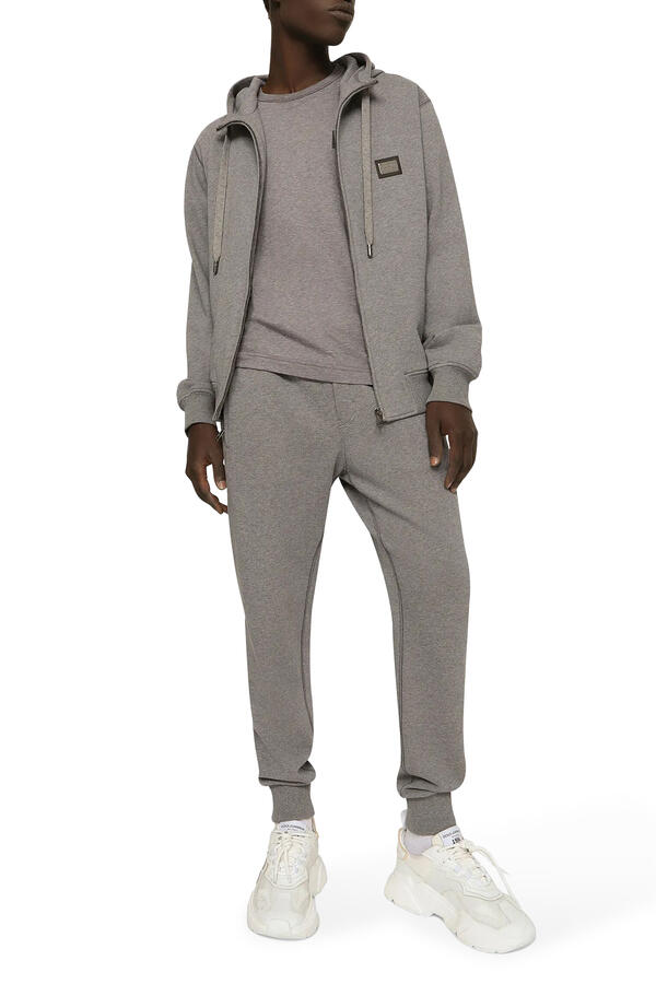 Jersey Jogging Pants with Branded Tag