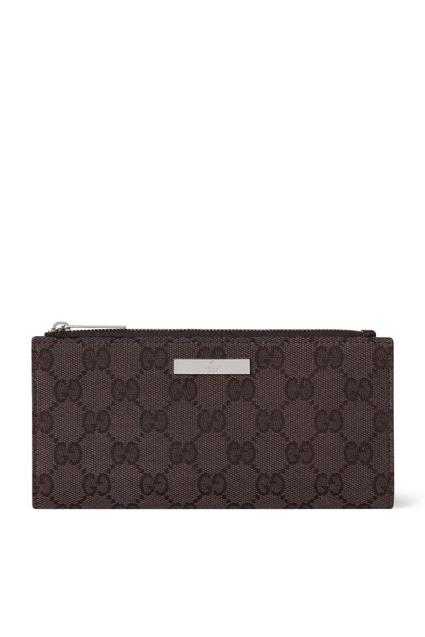 Long Wallet with Logo Plaque