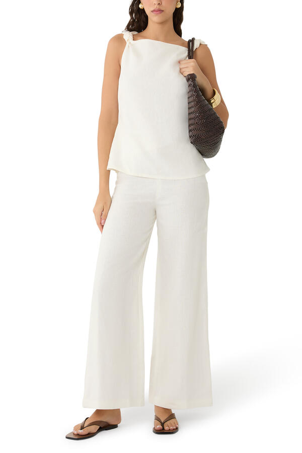 بلوزة فلور كتان
