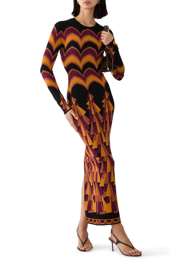 Baiadera Print Jacquard Dress