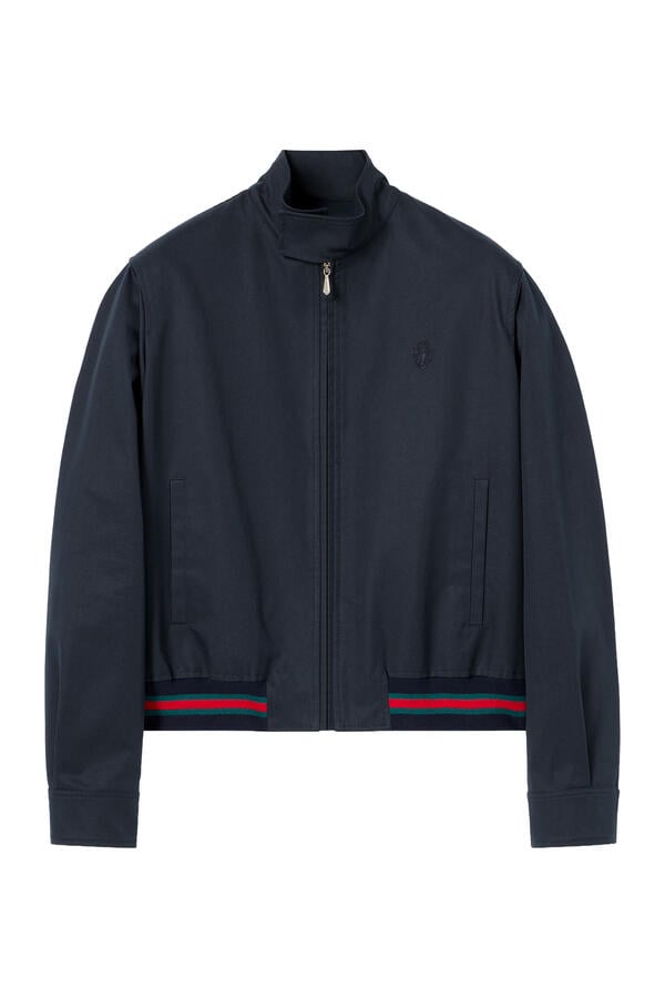 Cotton Twill Zip Jacket with Web