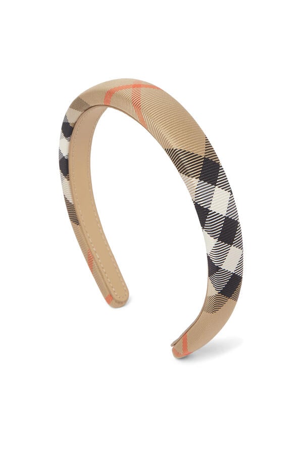 Kids Check Nylon Headband