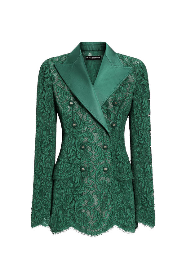 Double-Breasted Lace Jacket 
