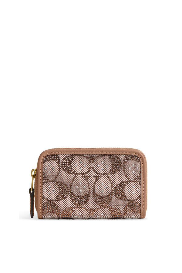Essential All-Around Zipped Card Holder in Exclusive Crystal Jacquard
