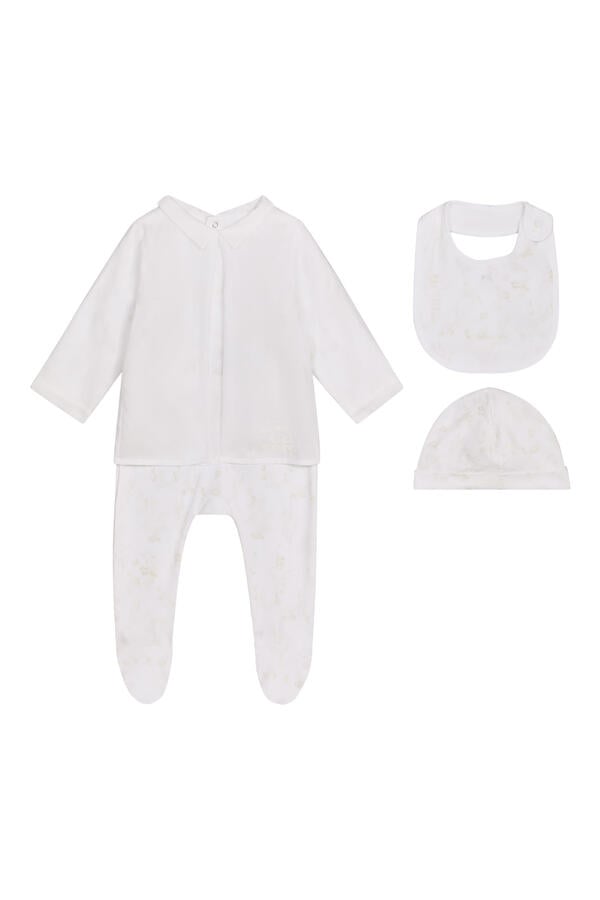 Kids Logo Pajamas Bib Hat Set