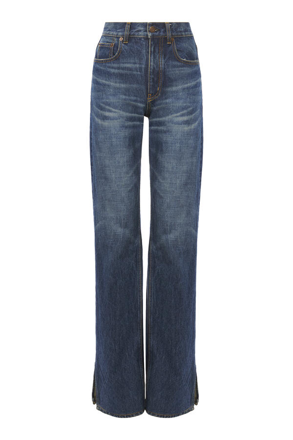 Split Hem Straight Jeans