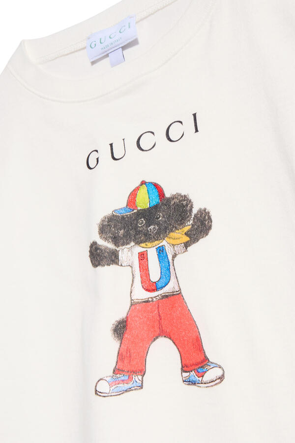 Kids Logo Dog-Print T-Shirt