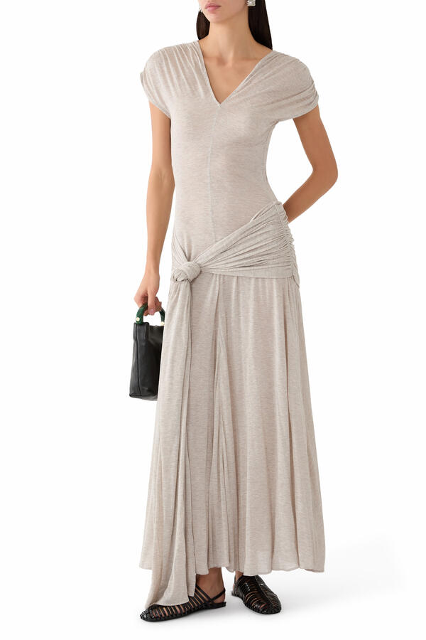 Knotted Waist Longline Dress