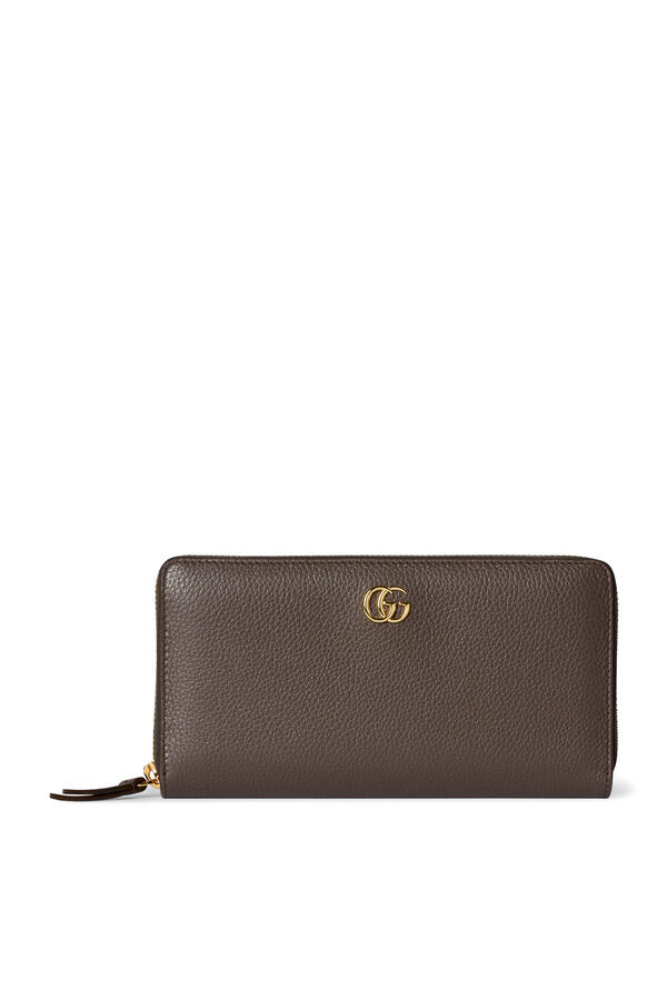Bi-Color GG Marmont Zip Around Wallet