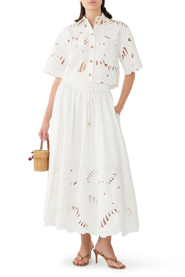 Mahon Embroidered Crop Shirt