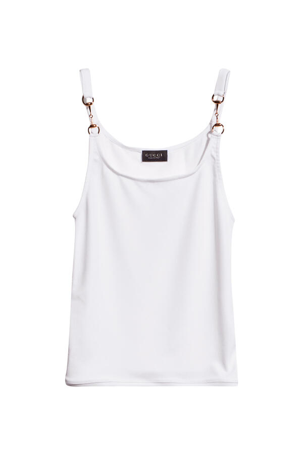 Horsebit Detail Spaghetti-Strap Top
