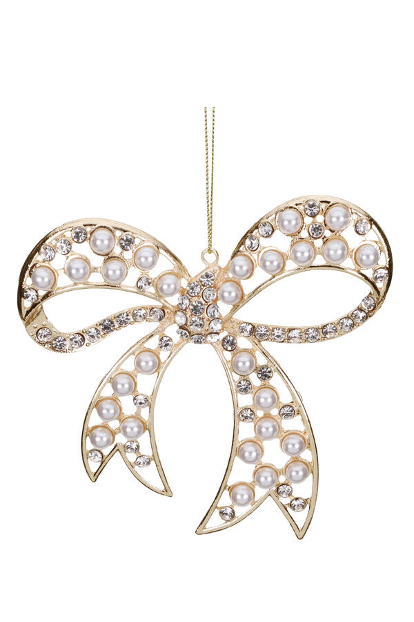 Pearl/Jewel Bow Ornament
