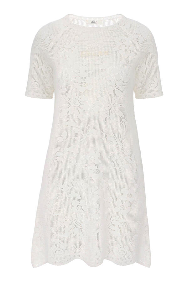 Short-Sleeve Fitted Mini Dress