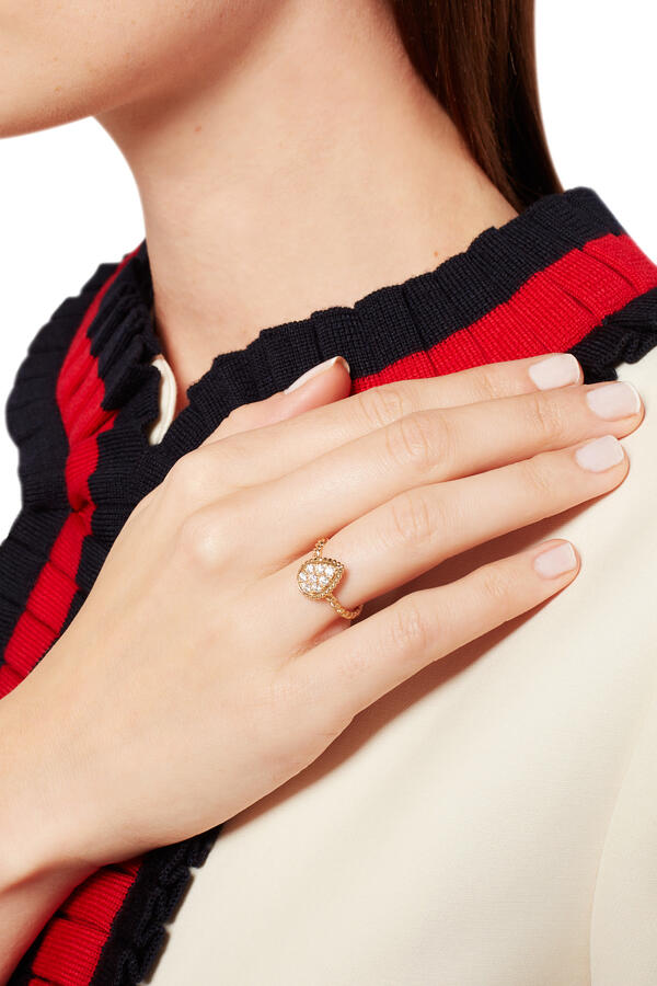 Serpent Bohème Small Ring, 18k Yellow Gold & Diamonds