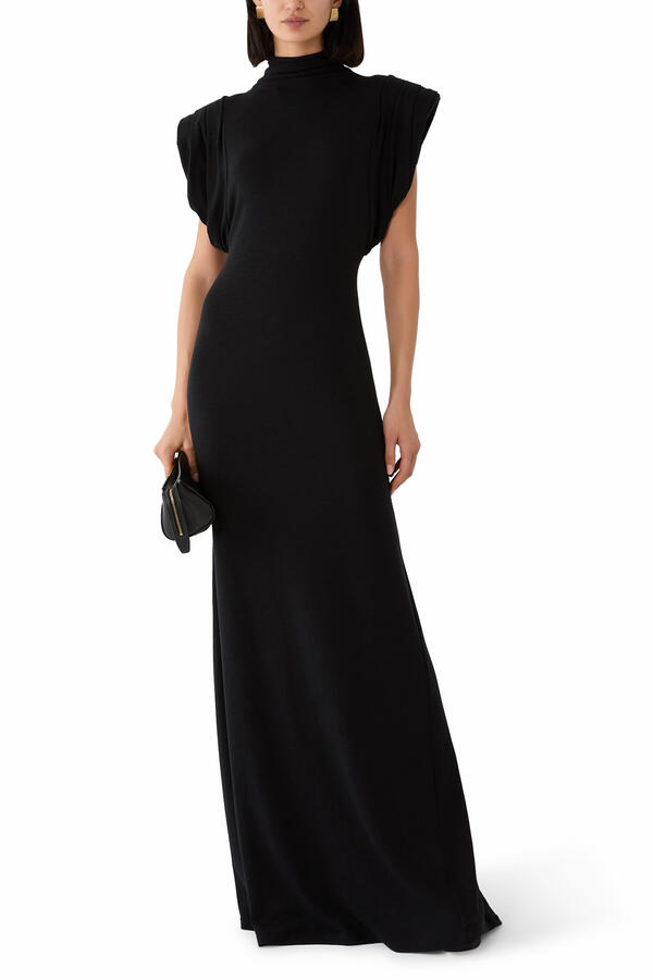 Draped Sleeveless Gown
