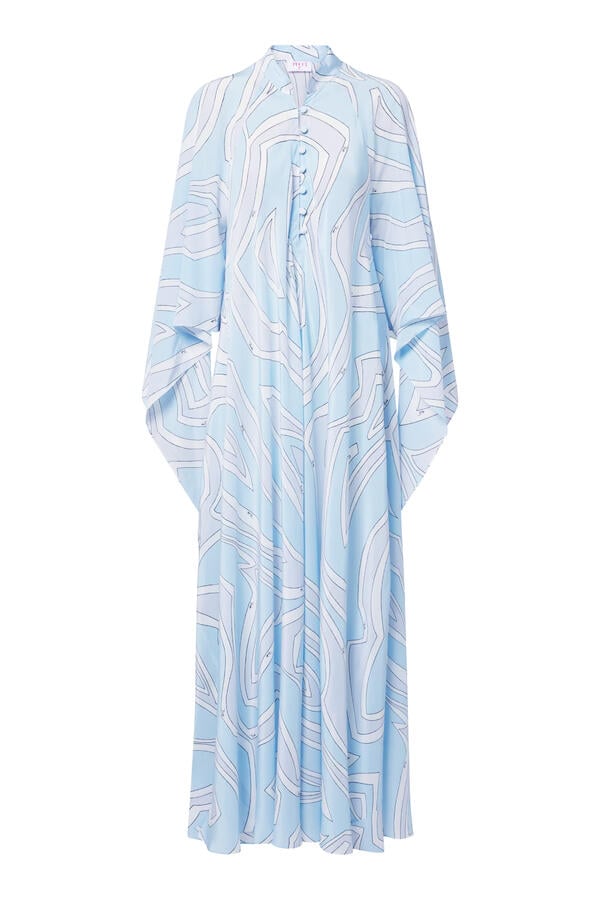 Labirinto Print Long Kaftan
