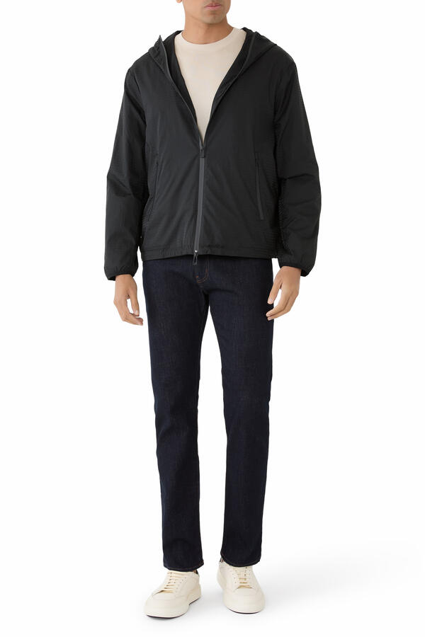 All-Over Lettering Water-Repellent Blouson