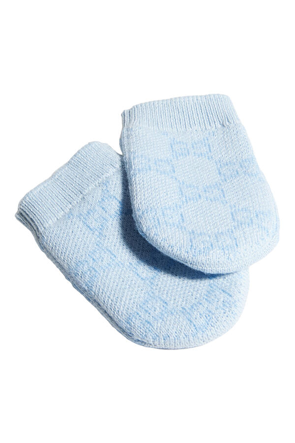 Kids GG Tonal Rib-Trim Mittens
