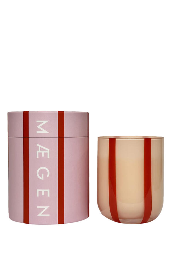 Atina Stripe Candle - Orange Blossom & Basil
