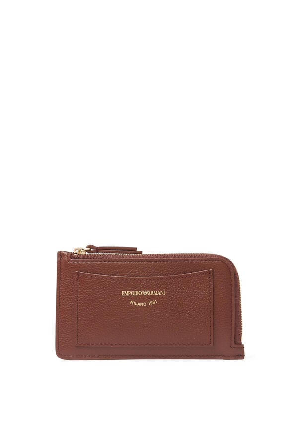 Curved Card Holder in Leather