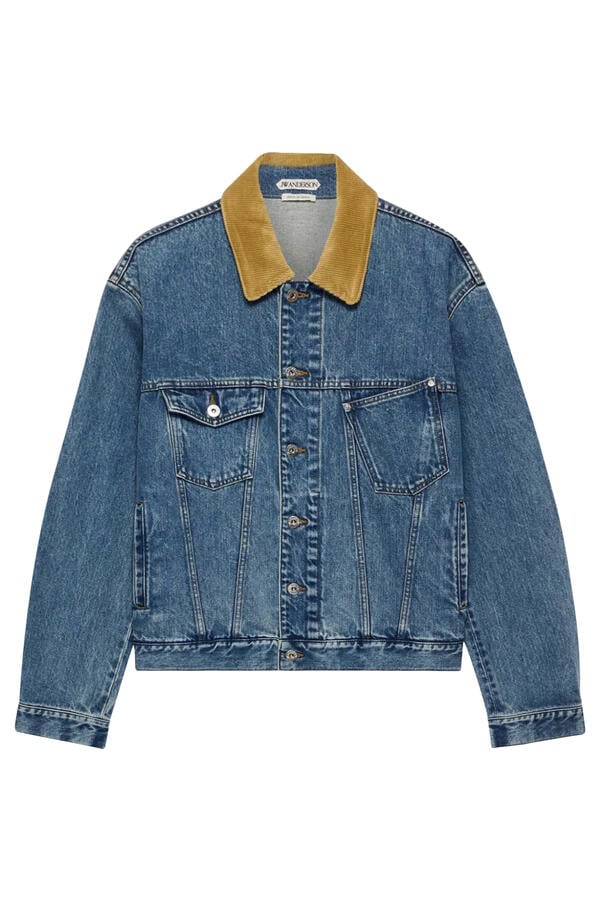 Corduroy Collar Denim Jacket