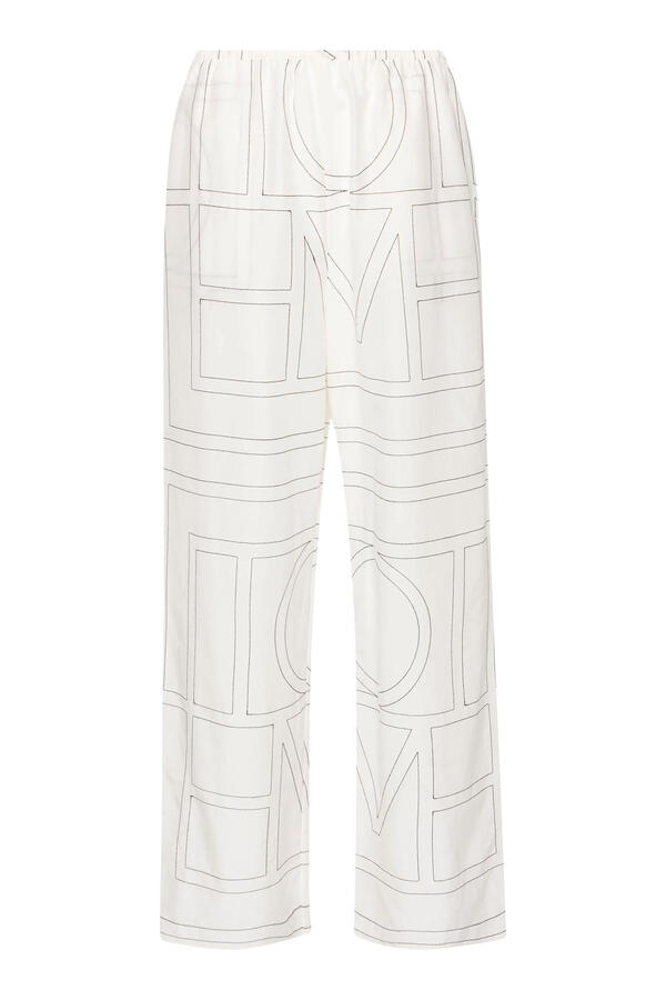 Monogram Cotton-Blend Pajama Bottoms
