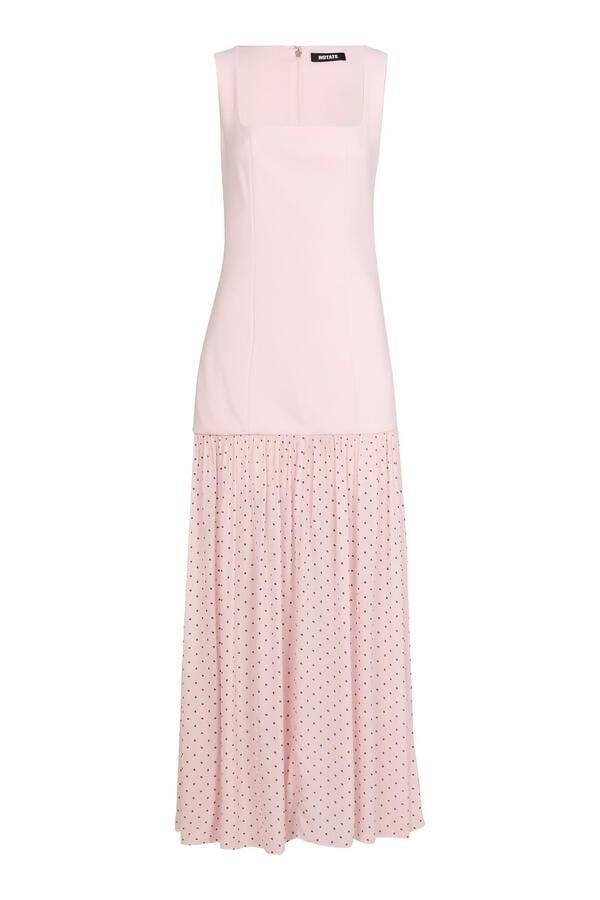 Crepe Scoop-Neck Maxi Dress