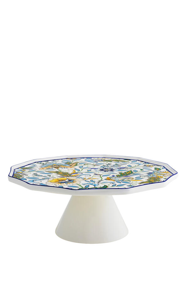 Roya Forest Footed Round Cake Platter 