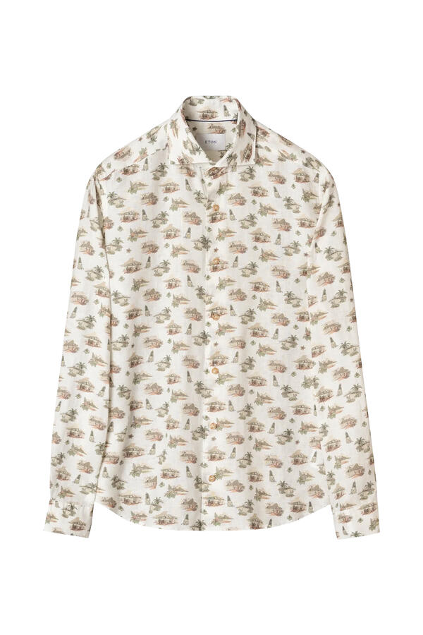 Motif Linen Shirt