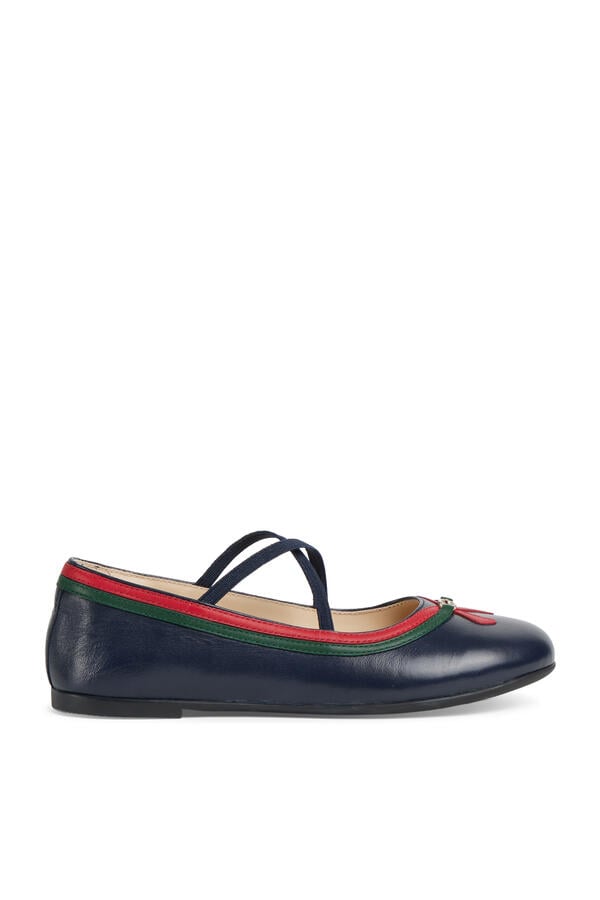 Kids Leather Ballerina Flats
