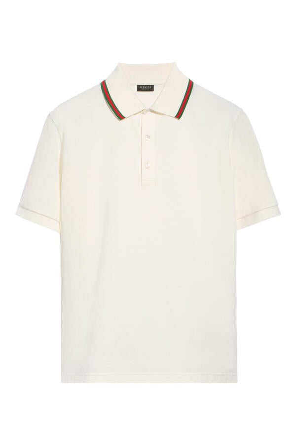 Cotton Jersey Piqué Polo Shirt