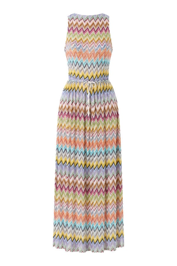 Mare Lace Raschel Zig Zag Sleeveless Jumpsuit