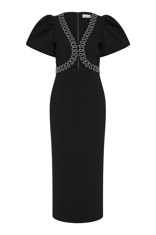 Nyx Puff Sleeve Midi Dress