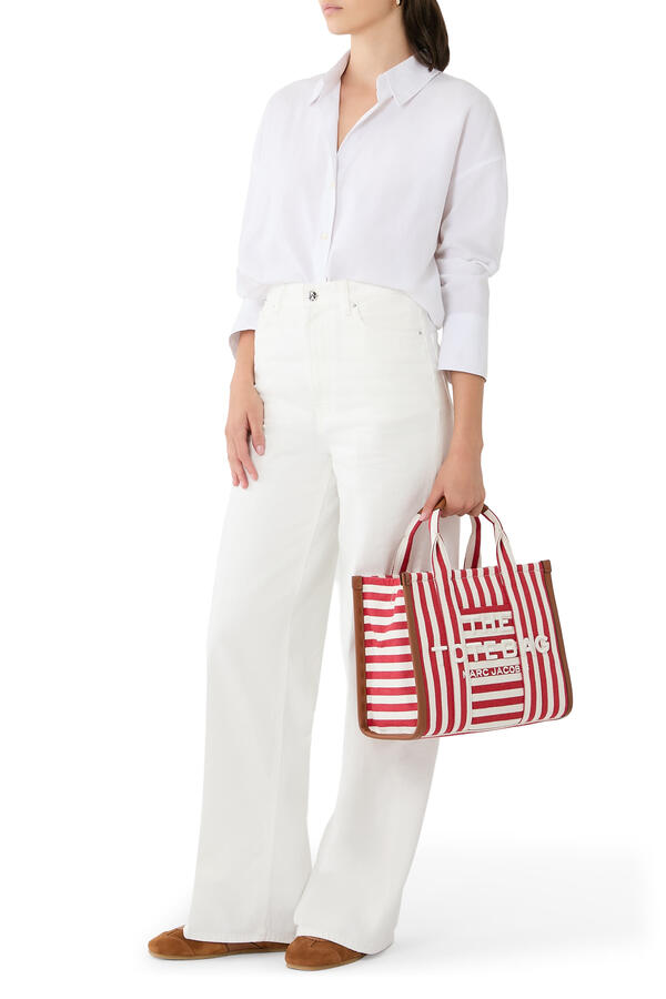 Stripe Canvas Medium Tote Bag