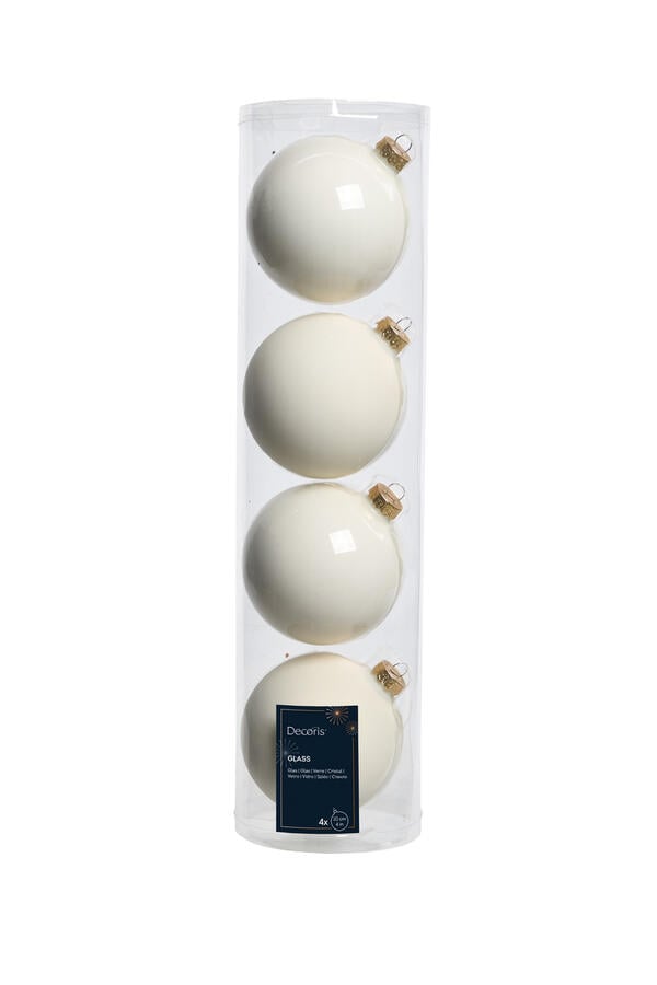 Glass Enamel Baubles - Set of 4
