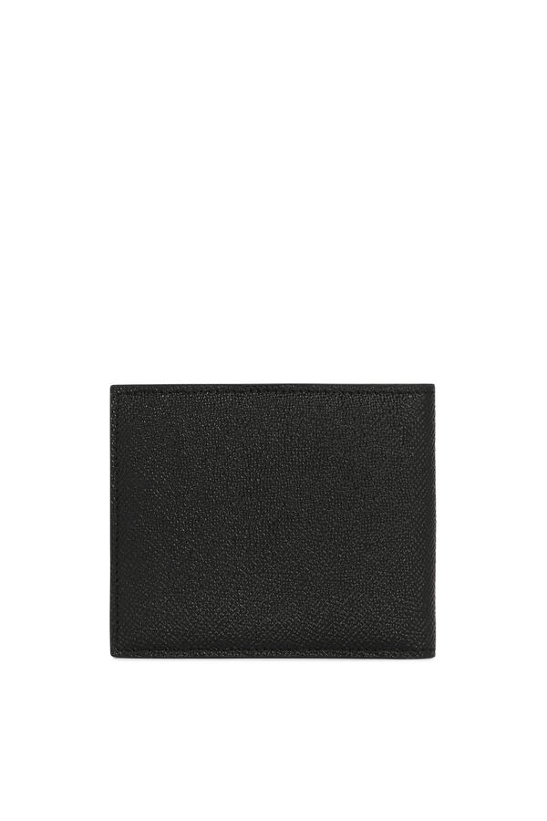 Calfskin Bifold Wallet with Logo Tag 